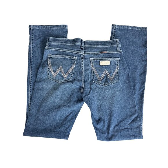 Wrangler Q Baby Jeans Womens Size 9/10 X 36 Blue Denim Western Rodeo - Picture 4 of 14